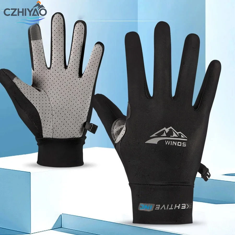 

CZHIYAO Full Finger UV Protective Gloves - Breathable Thin Wear for Women and Men Fishing Hiking Cycling Driving Fitness Gloves