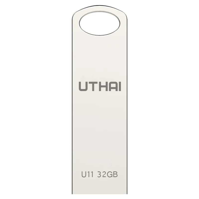 UTHAI U11 メタルUSBフラッシュドライブ - キーリング付きペンドライブ 32GB/16GB/8GB 防水ポータブルUSBスティック ペンドライブ データ保存用