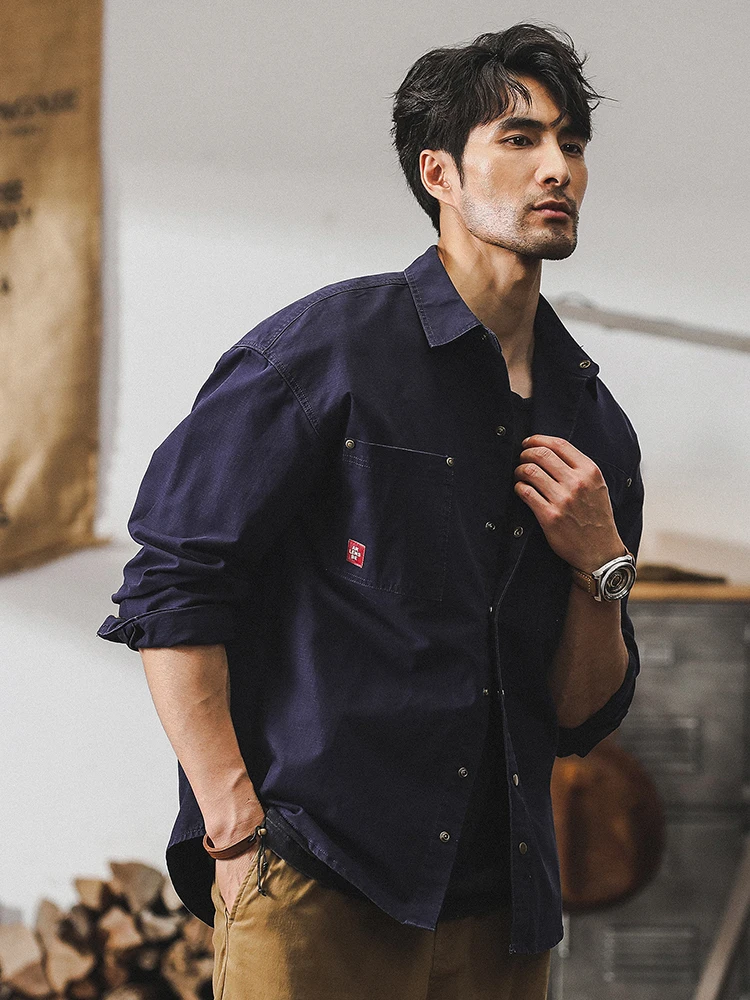 

Мужское джинсовое пальто свободного кроя American Sle Long Sve, осеннее модное брендовое охотничье пальто с горной системой, молодежные хлопковые джинсы