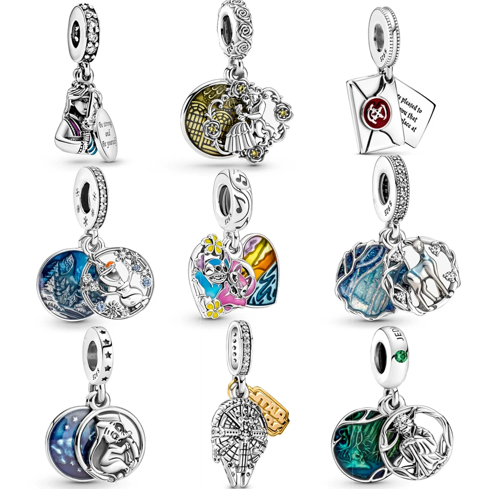 PANDORA 925 Sterling Silver Stitch Dangle Charm Pendant Jewelry Berloque Fit Original Charms Bracelets & Bangle