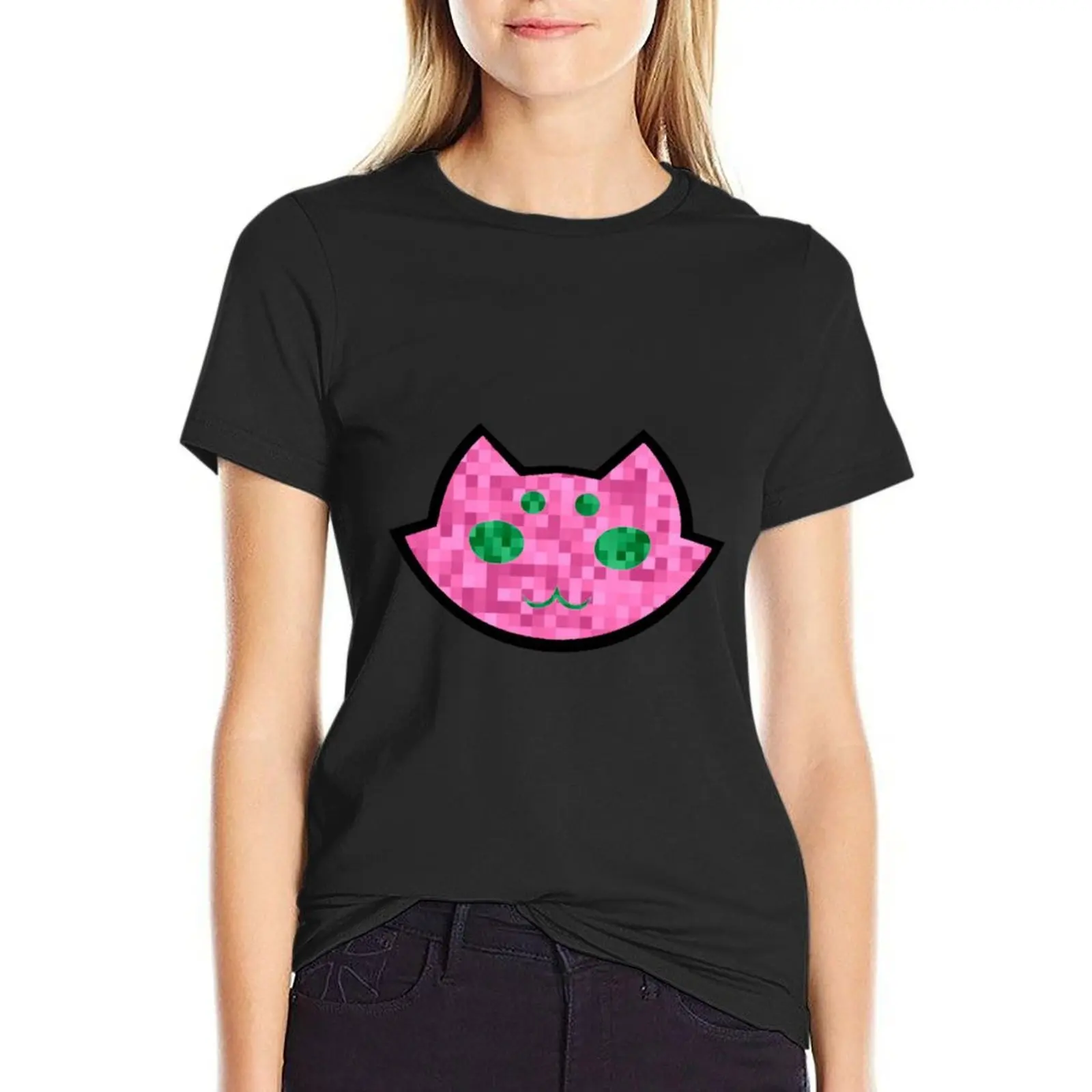 Roxy Lalonde Shirt Mask T-Shirt animal prinfor quick drying plus size t shirts for Women loose fit