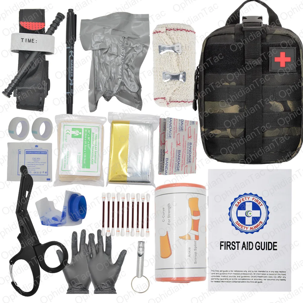 17 Pieces Outdoor Camping Emergency Equipment Wilderness Supplies Survival Tool Set Multi-Function First Aid Kit