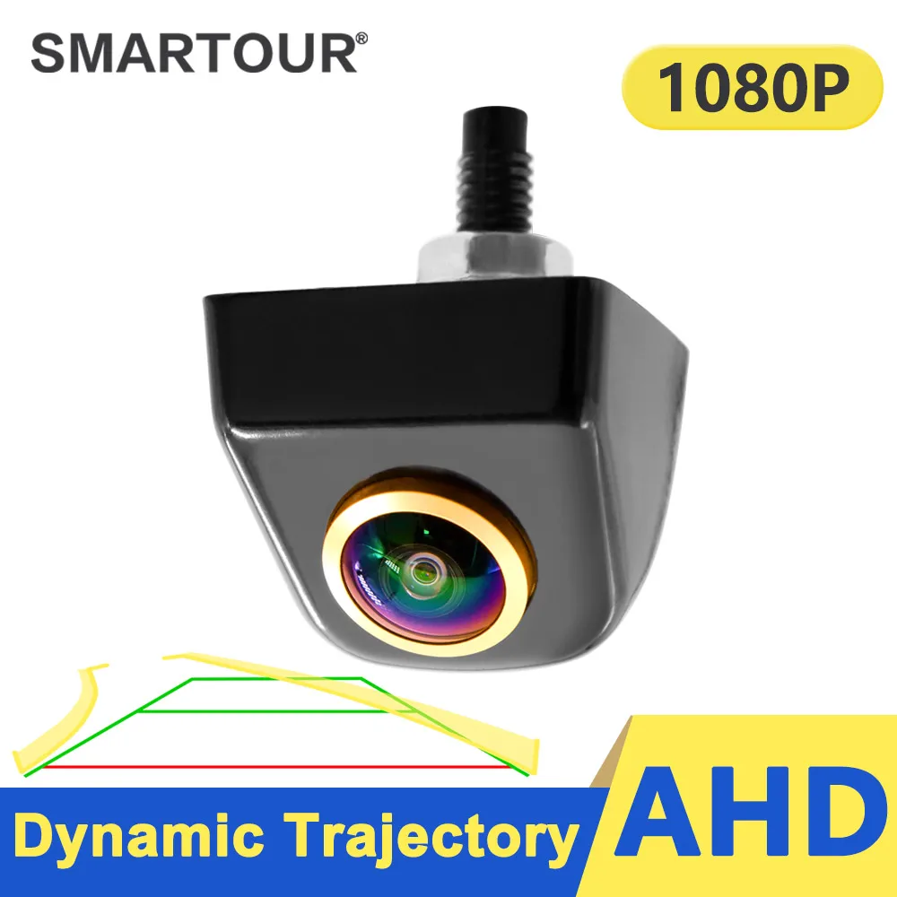 SMARTOUR Dynamic Trajectory Parking Line AHD 1080P Car Rear Universal Night Version View Reverse Backup Parking Track Camera