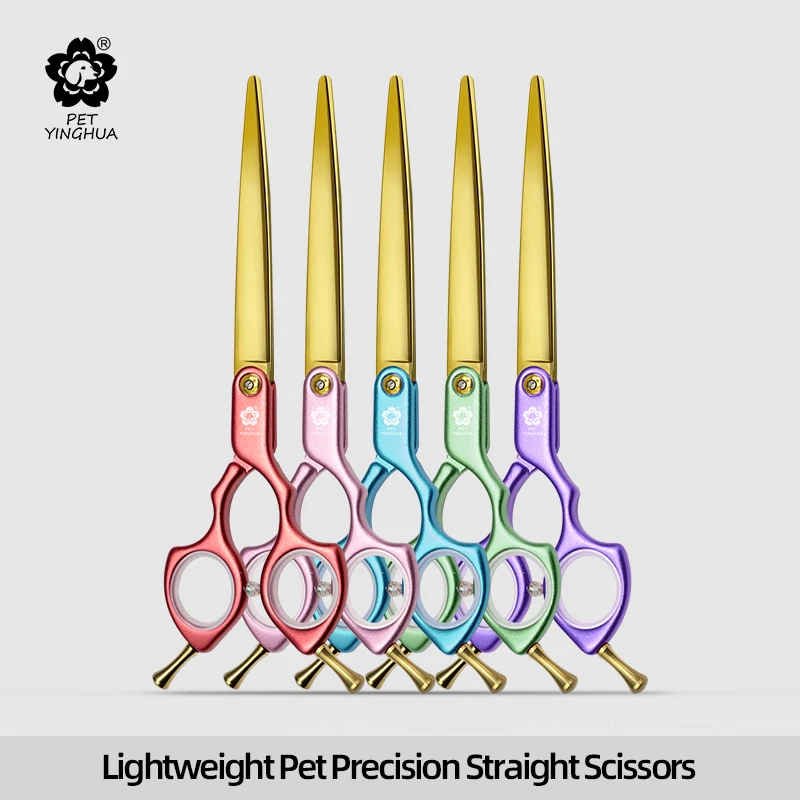 

Yinghua Pet High-end scissors, professional fine-tuning straight scissors, for cat and dog grooming by beauticians