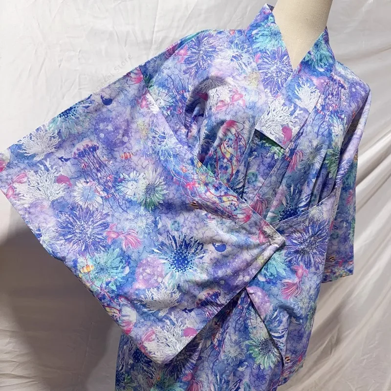 

Japanese Anime Kimono Yukata Dress Women Wrinkle-Resistant Breathable Traditional Furisode Robe