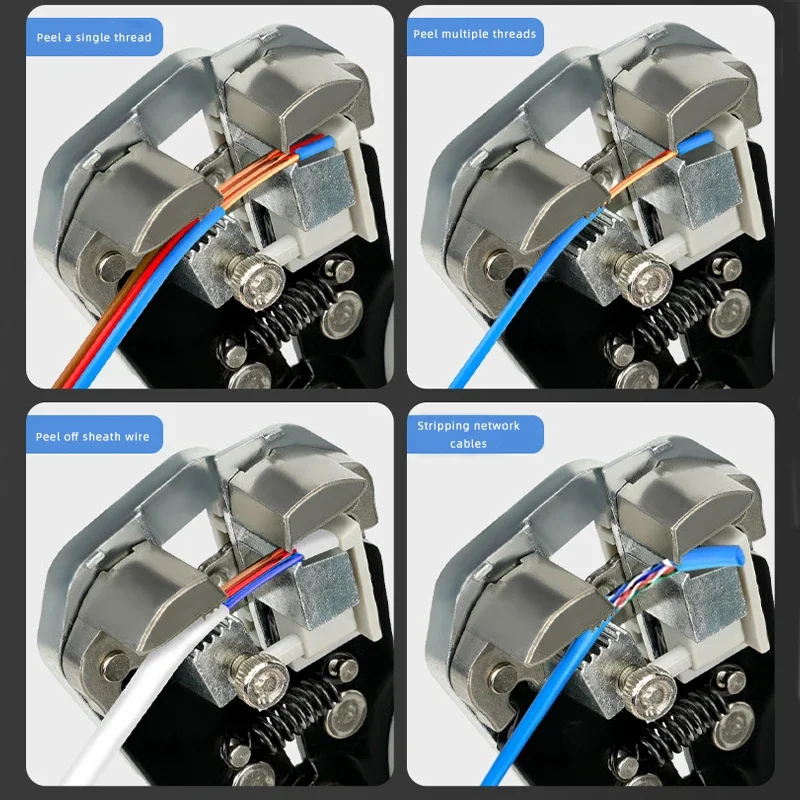 다기능 와이어 스트리퍼 케이블 클리퍼 크림핑 플라이어, 빠른 스트리핑 와이어 플라이어, 와이어 스트리핑용 전기 도구