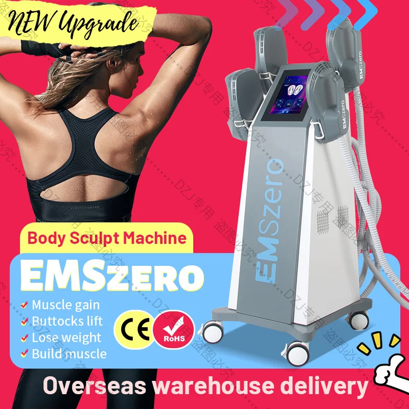 

Upgrade EMSzero Muscle Body Sculpting Slimming Machine with 4 Handle Pelvic Stimulation Pads Optional Salon EMS zero Weight Lose