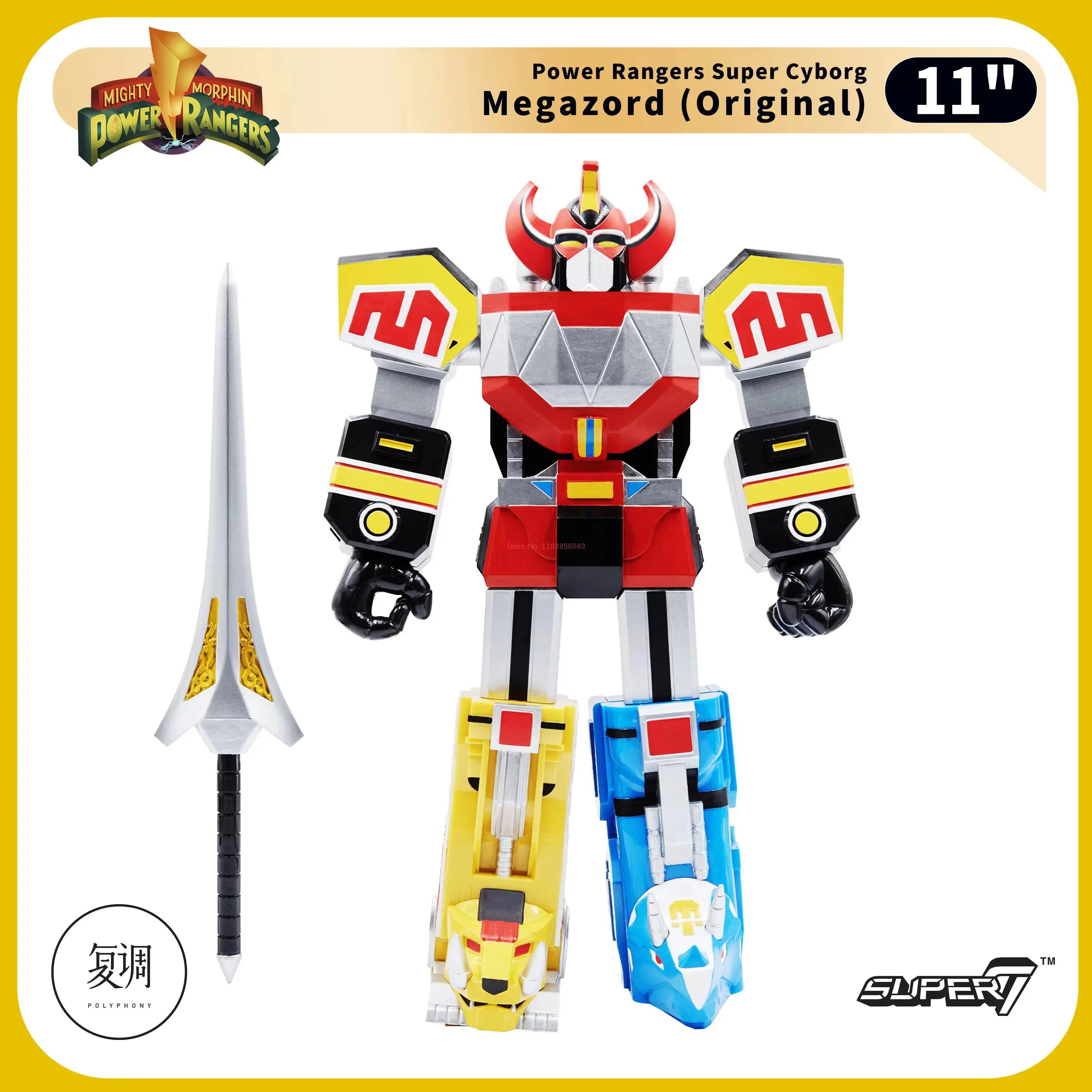 Disponibile Super7 Dinosaur Team Megazord Original Color Edition 11 pollici Action Figure Model Toys