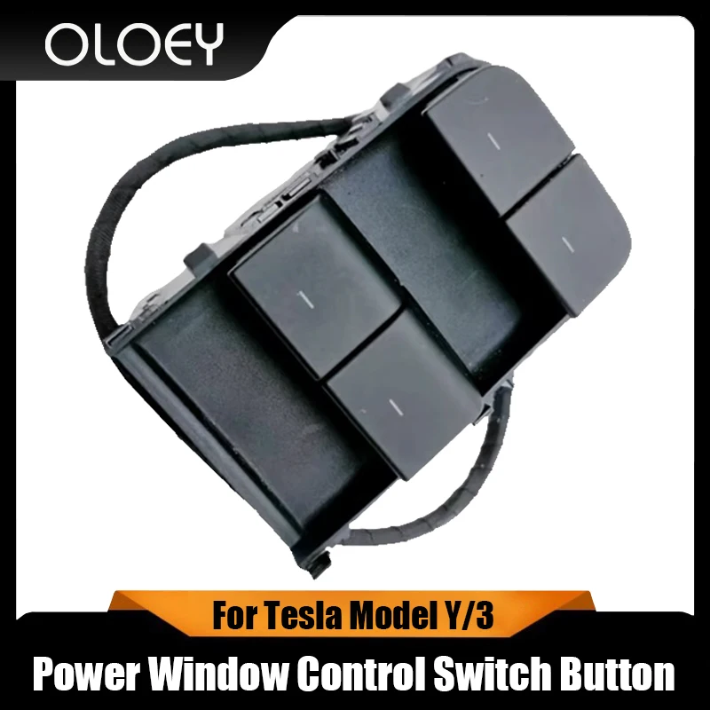 

Car electric power window control switch button for Tesla Model Y/3 2021-2023 front left 1081037-02-g car accessories