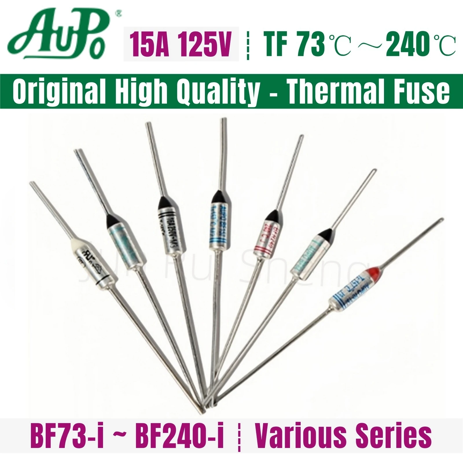 

50 шт. термопредохранитель BF-I 15A 125V TF73 77 84 94 99 104 113 117 121 133 142 157 172 184 192 216 229 240 градусов Цельсия Предохранитель температуры