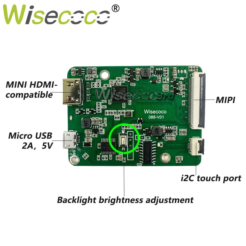 Wisecoco 8,8 Zoll 1920x480 Stretched Bar LCD-Display Multi-Touch-i² c kapazitiven Touchscreen