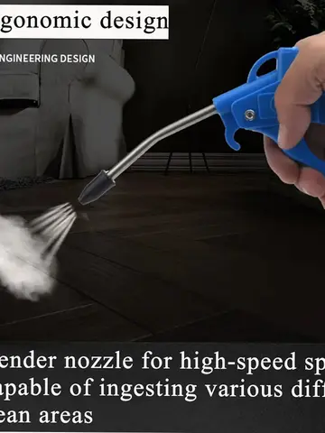 Air Blow Gun,High Flow Air Blower Gun for Compressor with Angled Bent Nozzle,Three Colors to Choose from,Short style