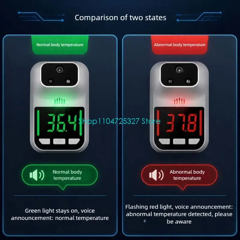 D8KF Temperature Reader With Large Screen for Retail Entrance Use