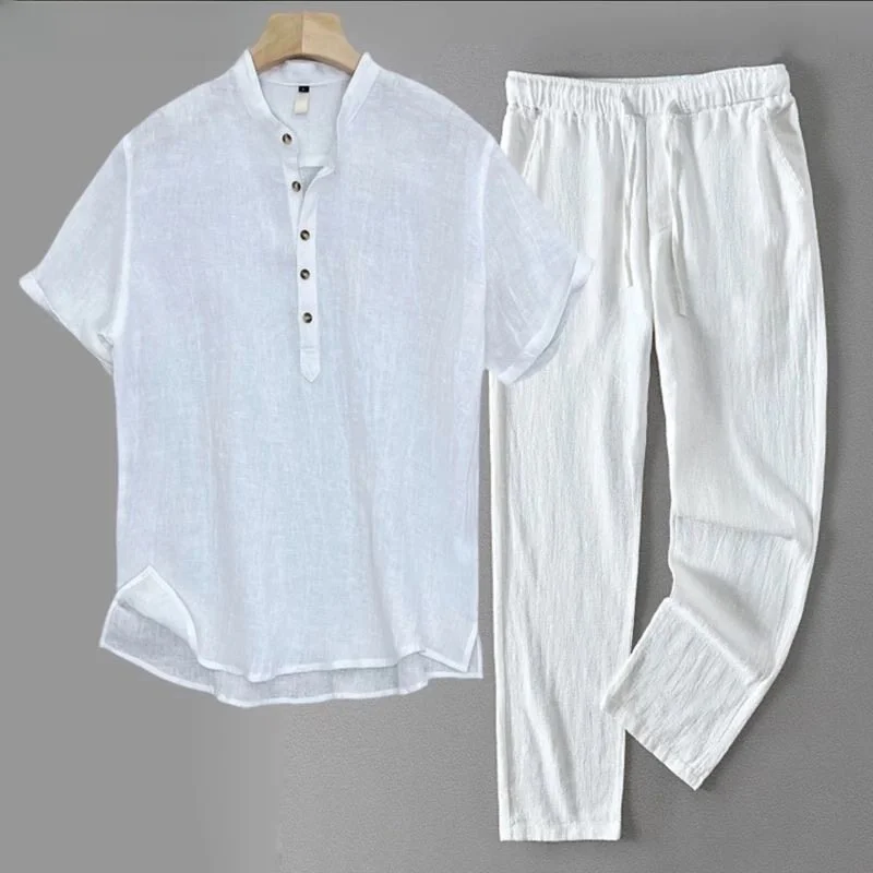 White top + white pants