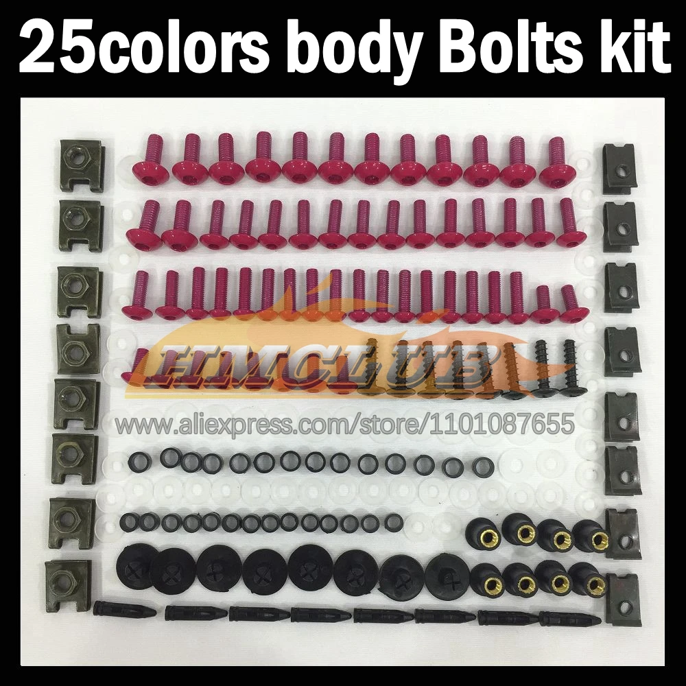 268ps Full Screws Kit Body bolt For YAMAHA Thunderace YZF 1000R YZF1000R 05 06 07 2004 2005 2006 2007 Fairing bolts screw NutS