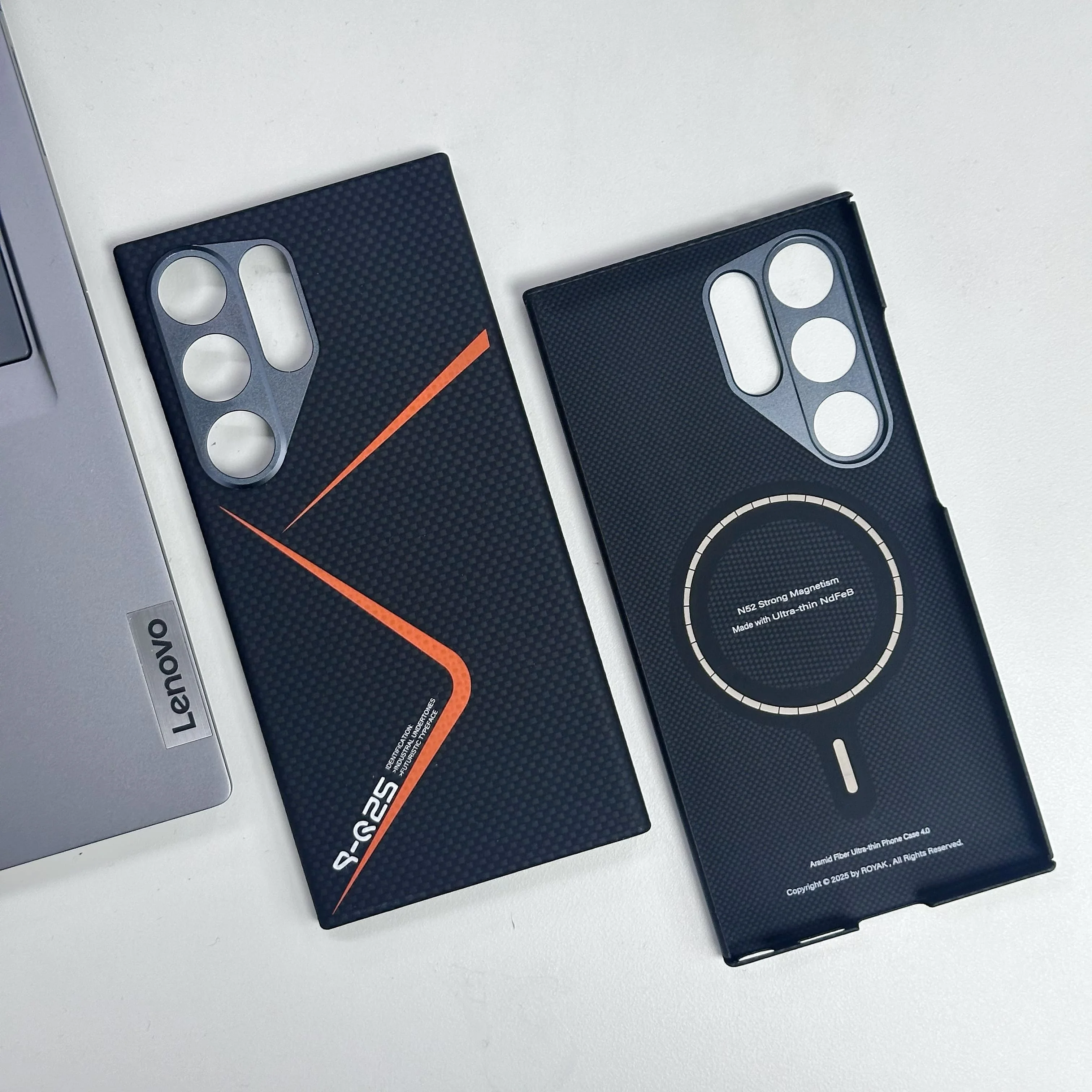 Luksusowe etui z prawdziwego włókna węglowego do Samsunga S24 Ultra, magnetyczna obudowa z aramidu 600D kompatybilna z MagSafe, ultracienka, wysokiej jakości. — zdjęcie produktu 6