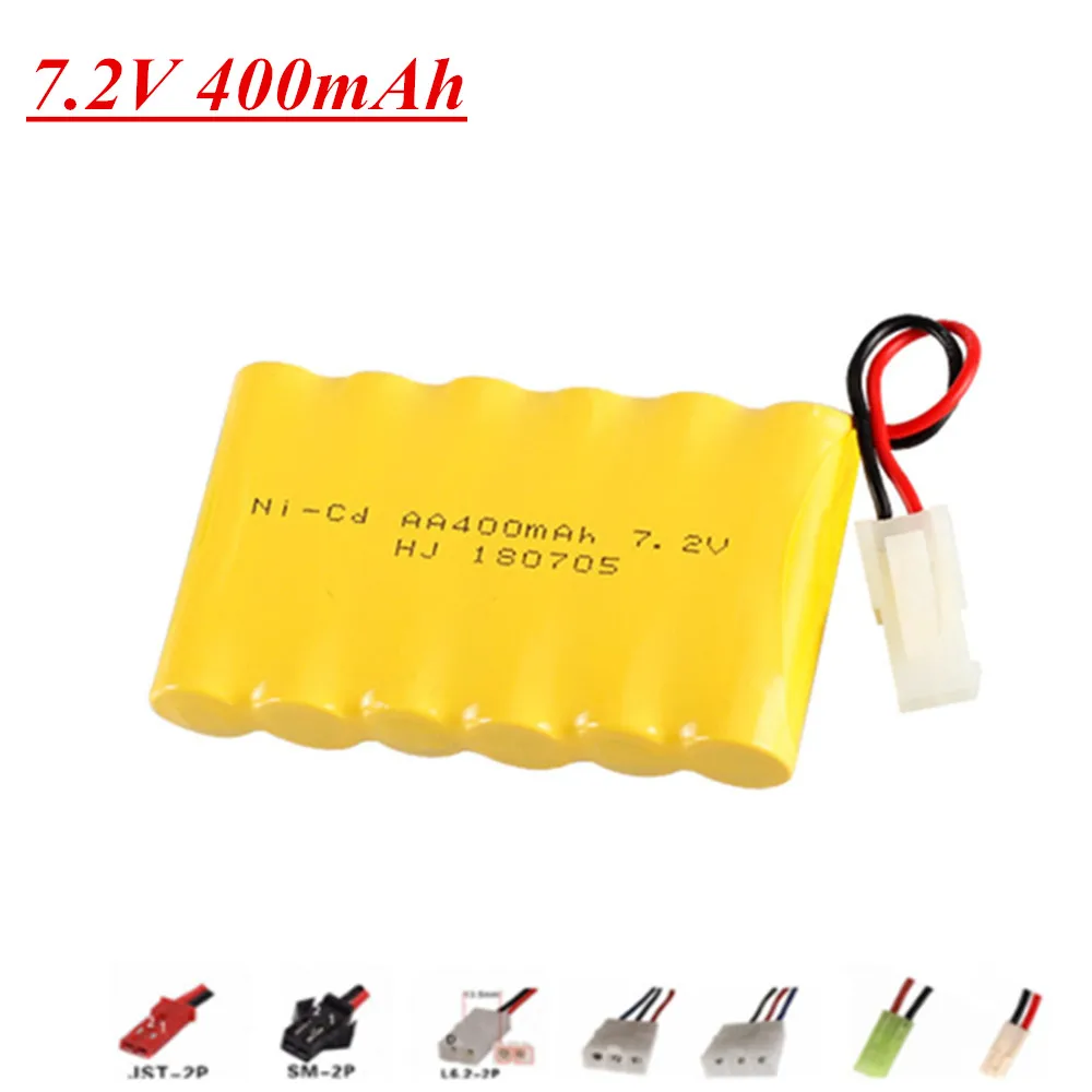 Akumulator Ni-CD 7,2 V 400 mAh do zabawek RC Huanqi 516 558 549 Samochody Czołgi Ciężarówka Łódź Części zamienne 6 * Zestaw akumulatorów AA nicd 1