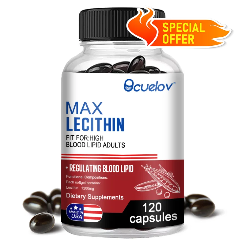 Lecithin Capsules - Cleansing, Dissolving Blood Clots, Cardiovascular Health, Blood Lipid Support - Adult Men and Women