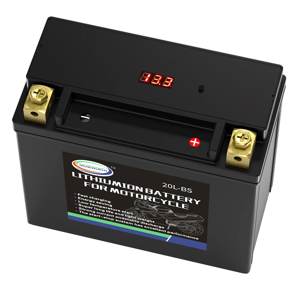 20L-BS LiFePO4 Motorcycle Battery 12V 12Ah 620CCA with BMS Lithium Iron Phosphate Battery Deep Cycle Compatible ATV UTV Jet Ski