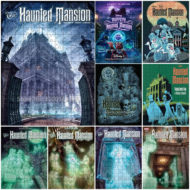 Disney Kingdoms Horror Jigsaw Puzzle The Haunted Mansion Terror Disneyland 500/1000 Pieces Puzzles for Adults Decompression Toys