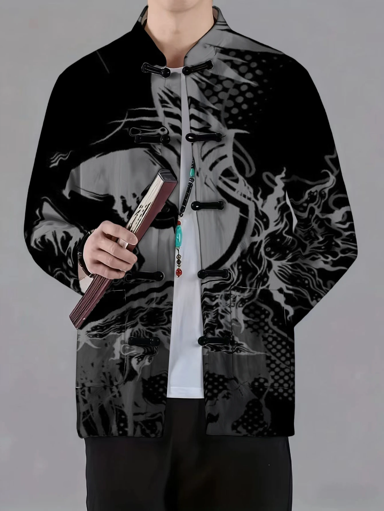 เสื้อแจ็คเก็ตผู้ชายคอจีน ติดกร - Craft And Art Difference บทวิจารณ์และราคา
