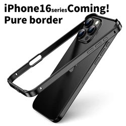 Hybrid Silicone Frame Aluminum Metal Phone Case for IPhone 16 15 13 12 11 Pro Max XR XS MAX X 14 Plus Better Heat Bumper Coque