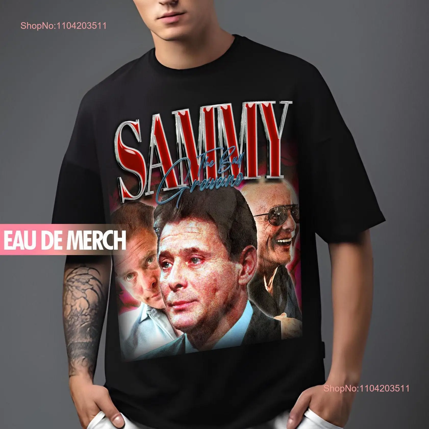 SAMMY GRAVANO TEES Vintage T Shirt 90s Tribute Fan Merch Retro  long or short sleeves