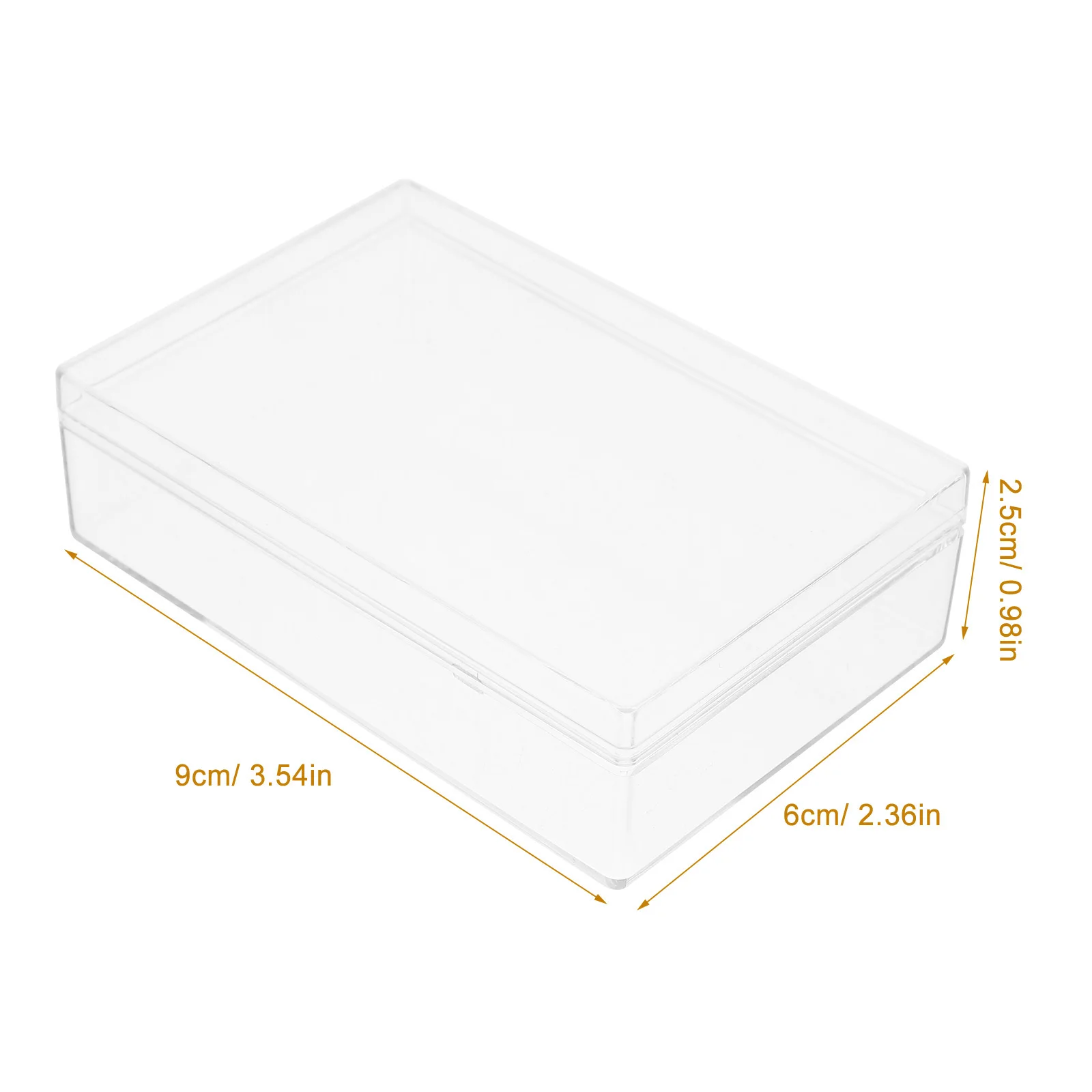 4Pcs Transparent Rectangular Jewelry Box Plastic Storage Organizer Bead Container Small Case for Jewelry Small Clear Box