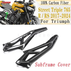 For Triumph Street Triple 765 R RS 2016-2021 2022 2023 2024 Pure Carbon Fiber Motorcycle Accessories Subframe Frame Cover Panels