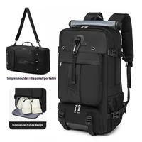 Bolsa de viaje de gran capacidad de 55L para hombre, maleta para portátil de 15,6 pulgadas, mochila multifunción impermeable, bolsas para acampar al aire libre