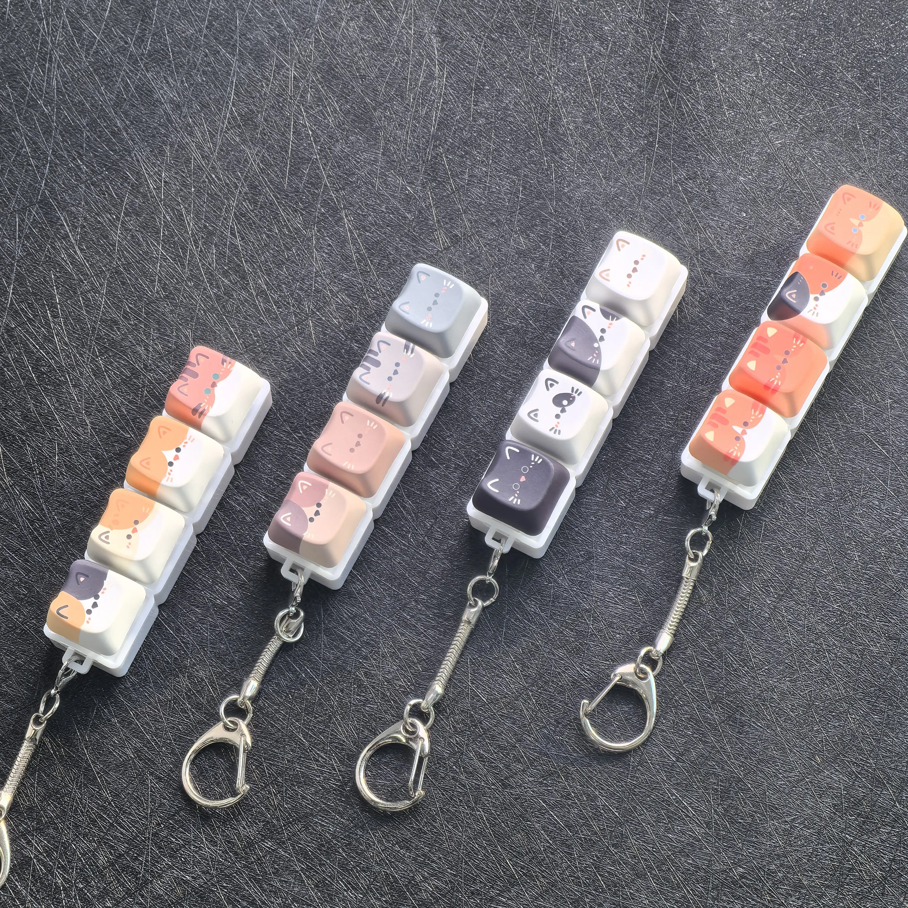 MAIMOOO Fingertip Toy Pendant Blue Switch Tester Cute Cat Decompression Toy Mini Keyboard Pendant