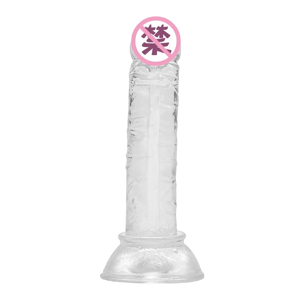 Realistic Soft Jelly Dildo Anal Masturbator Sex Toys For Women Couples Crystal Jelly Dildo Suction Cup Penis Anal Butt Plug Sexy