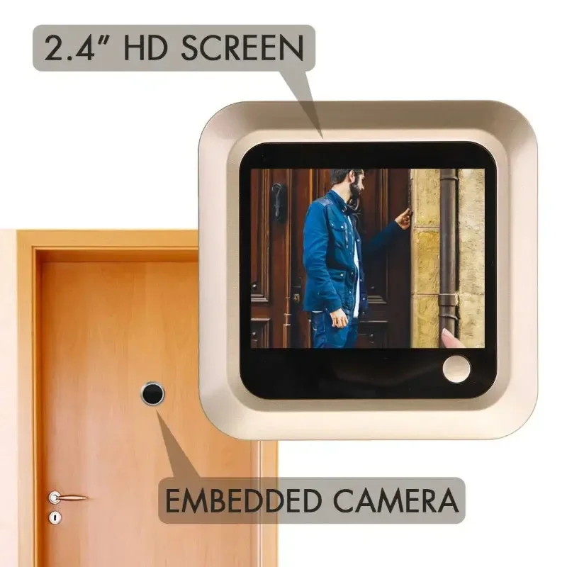 2.4 inch LCD Color Screen Digital Doorbell 120 Degree Eye Doorbell Electronic Peephole Door Camera Viewer Door Bell for Home