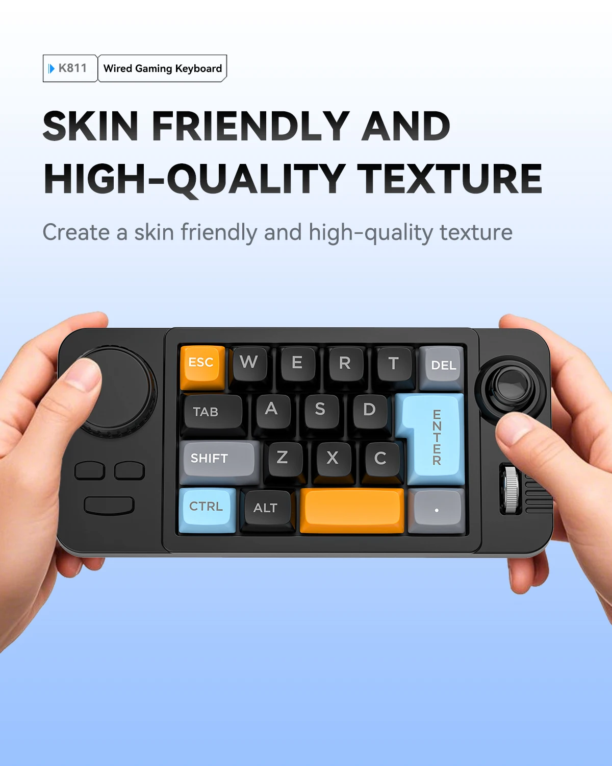 Programmable Wired Mechanical Keyboard with Volume Scroll Wheel,Game Joystick 19Key Hot-Swappable Number Keypad for Win8/10/Mac