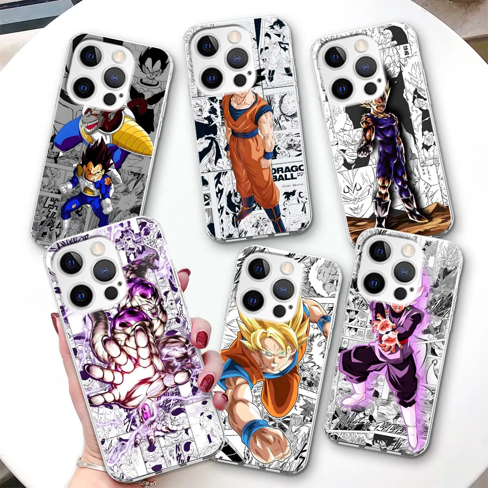 

Чехол Dragon Ball Manga для Apple iPhone 7, 8, 11, 13, 15, 12, Mini 14 Plus 16 Pro X XS Max, противоударный прозрачный чехол из ТПУ для телефона