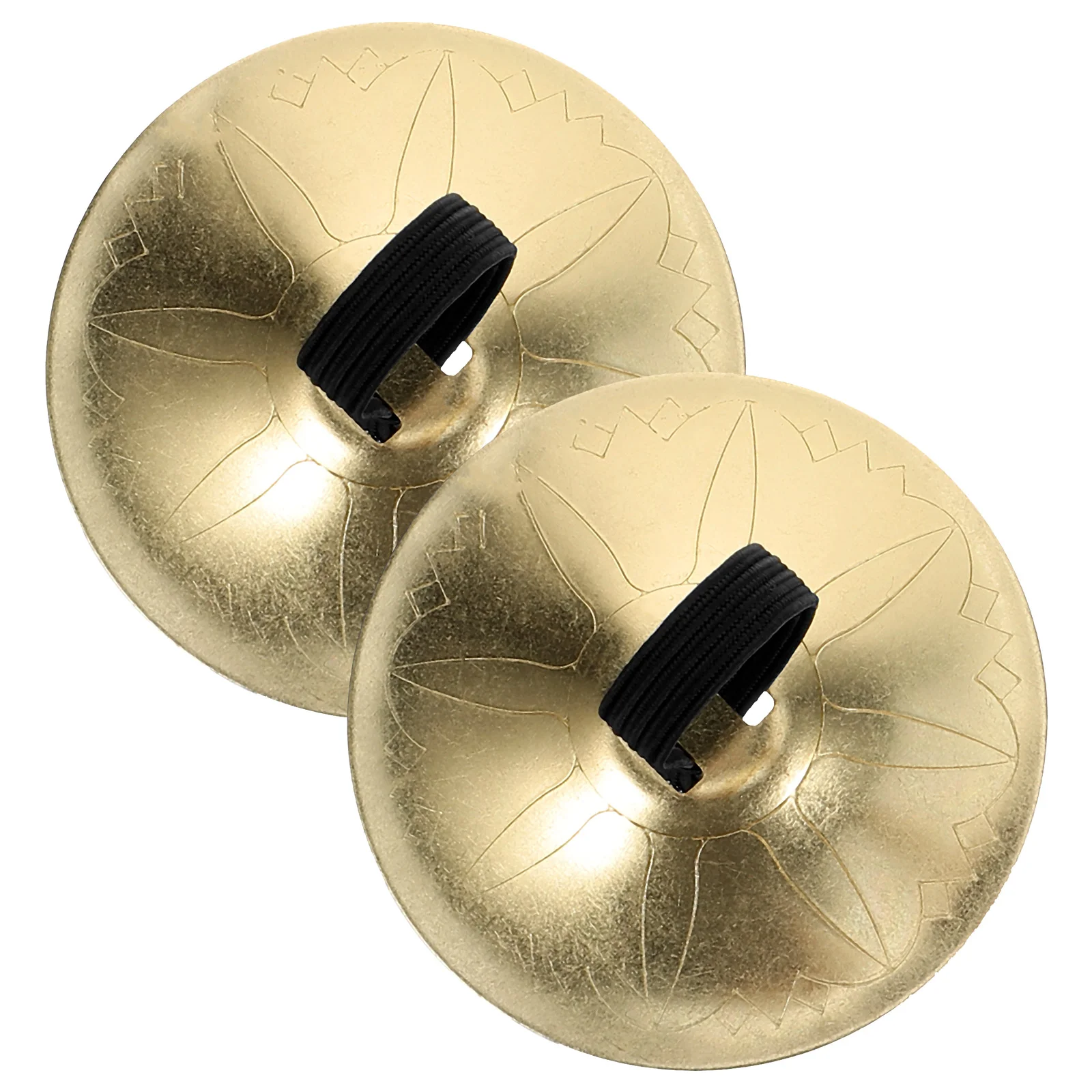 Finger Cymbals Dancing Musical Instrument Portable Copper for Playing Nylon Small