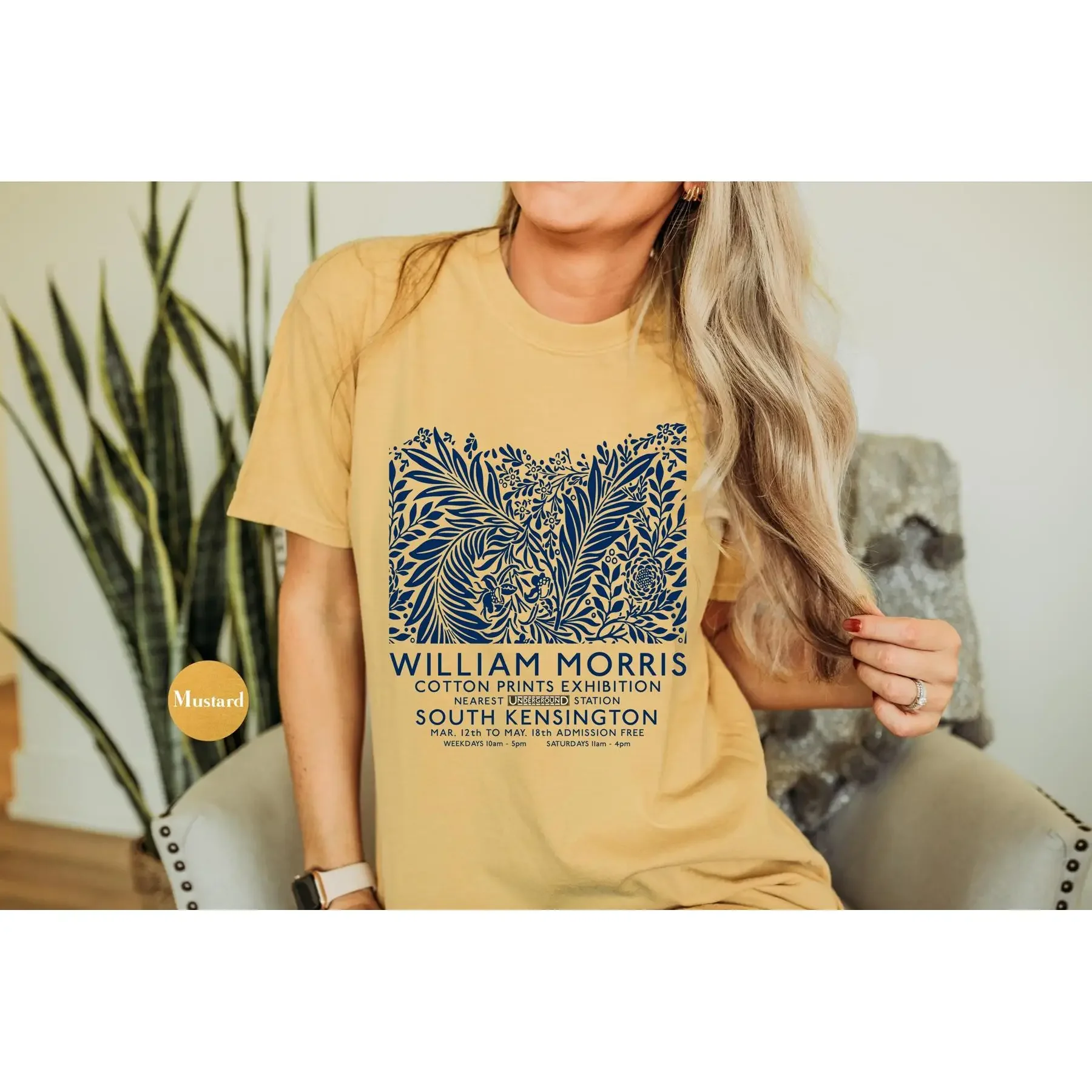 

Винтажная ретро футболка William Morris с цветочным принтом и комфортными цветами, осенняя футболка с ботаническим план для нее S30