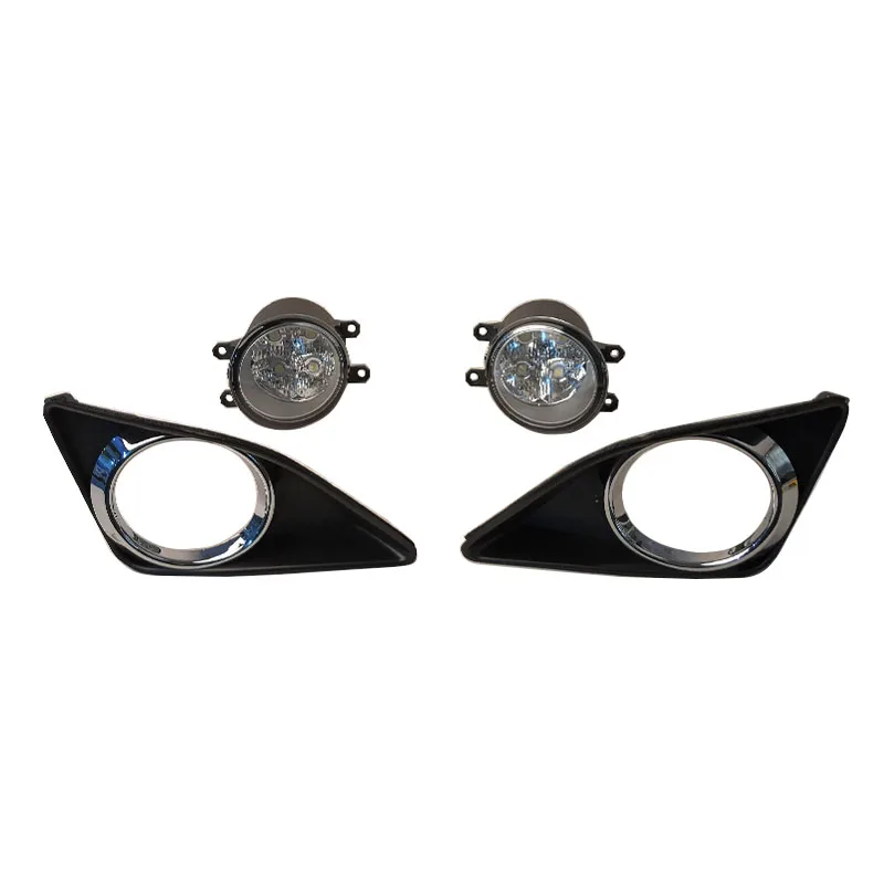 For Toyota COROLLA ALTIS 2008 2009 2010 front bumper LED fog lamp with switch wire group plating lamp frame bulb H11