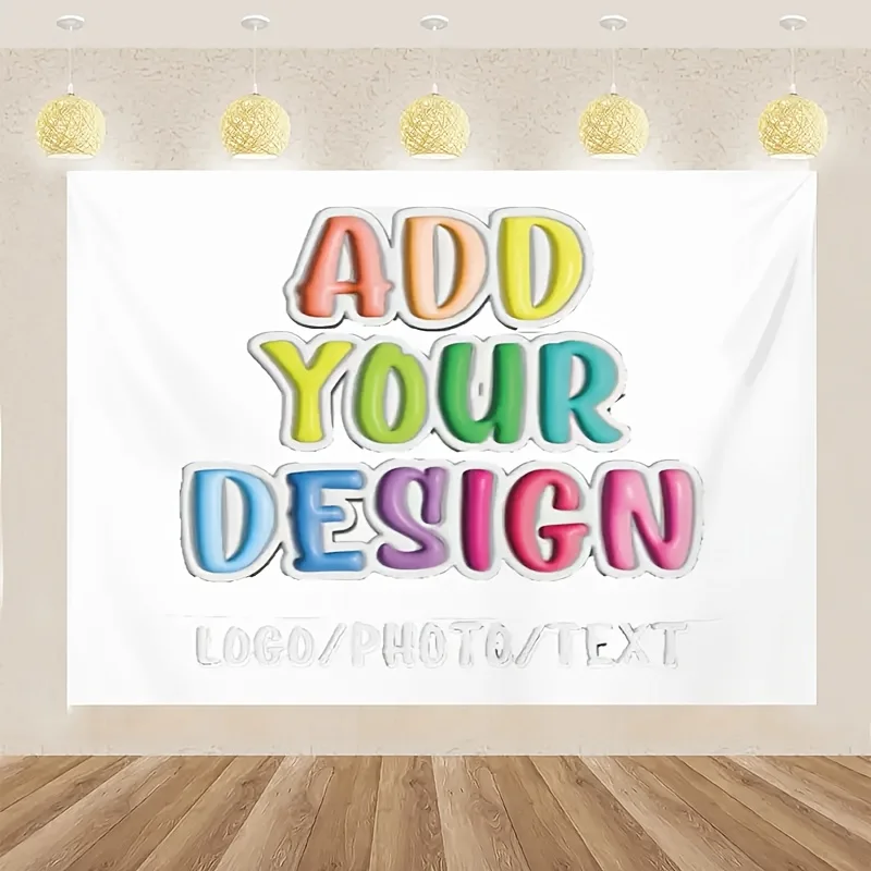 Custom Polyester Flag, Multifunctional Celebration Decoration with Your Design, Suitable for Weddings, Bridal Showers, Birthdays