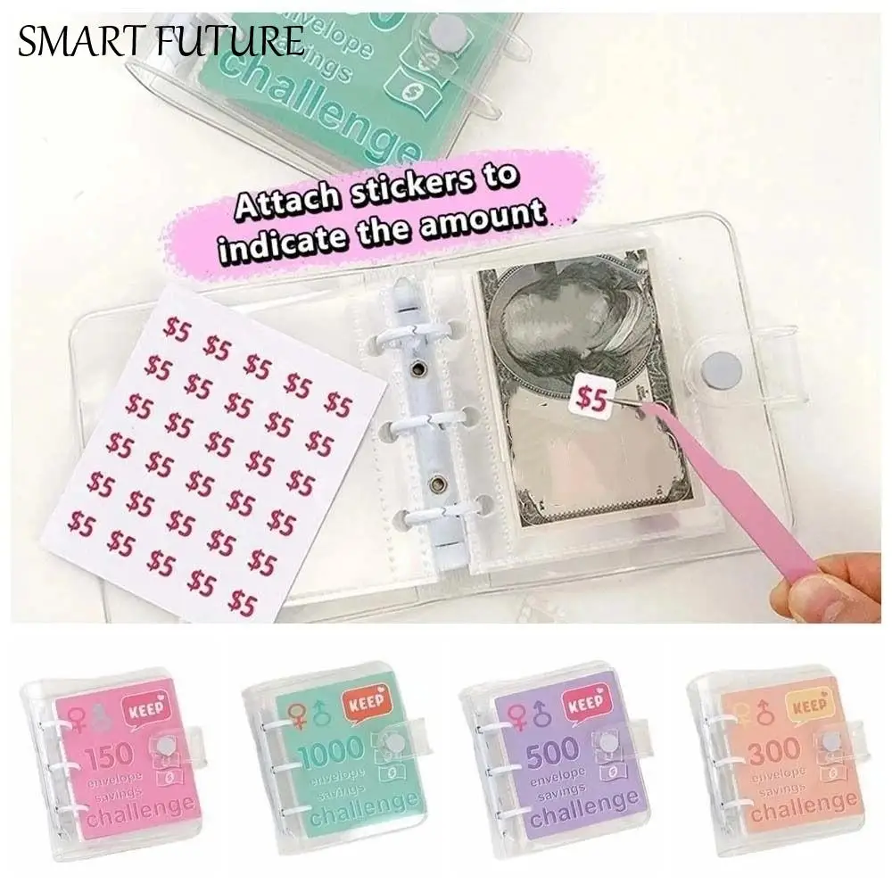 كتاب تخزين الميزانية النقدية توفير المال الموثق المغلفات النقدية مغلف مقاوم للماء التوفير التحدي فضفاضة ورقة المسيل للدموع مقاومة