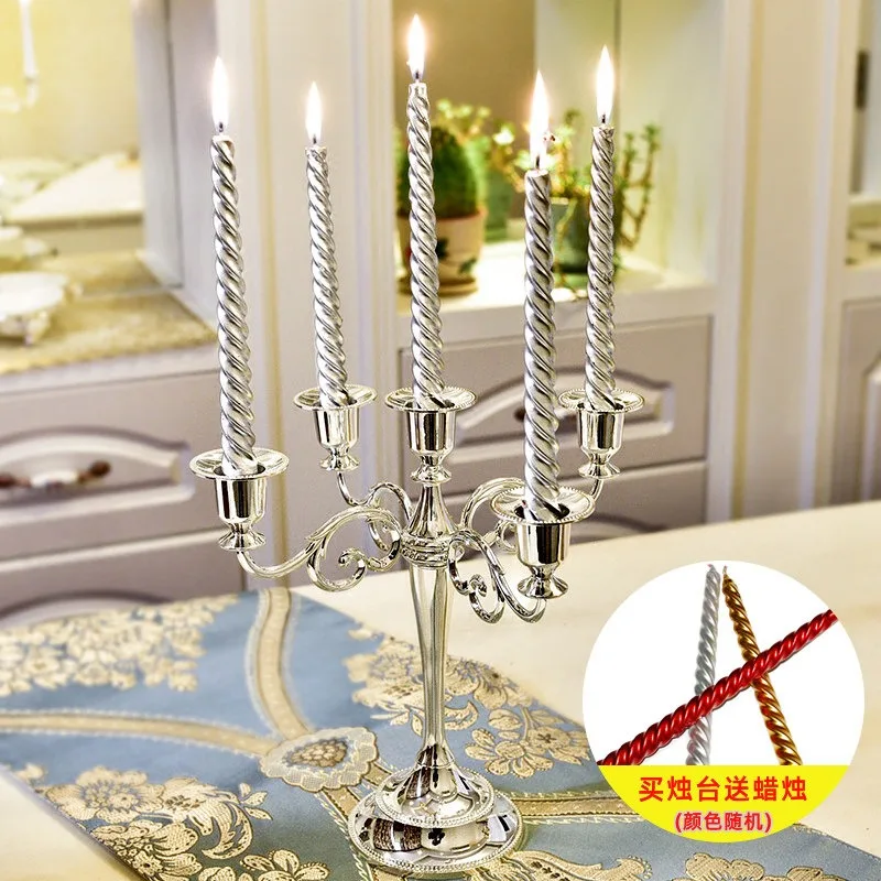 European candle holder ornament Nordic romantic light luxury Qixi Festival candle holder candle light dinner props birthday Vale