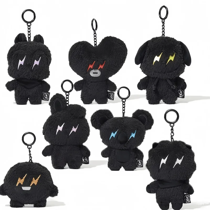 11 سنتيمتر BT21 جديد الظلام البرق سلسلة أفخم دمية Kawaii تاتا شيمي صغيرة أفخم ملء دمية حقيبة قلادة هدية الكريسماس #2