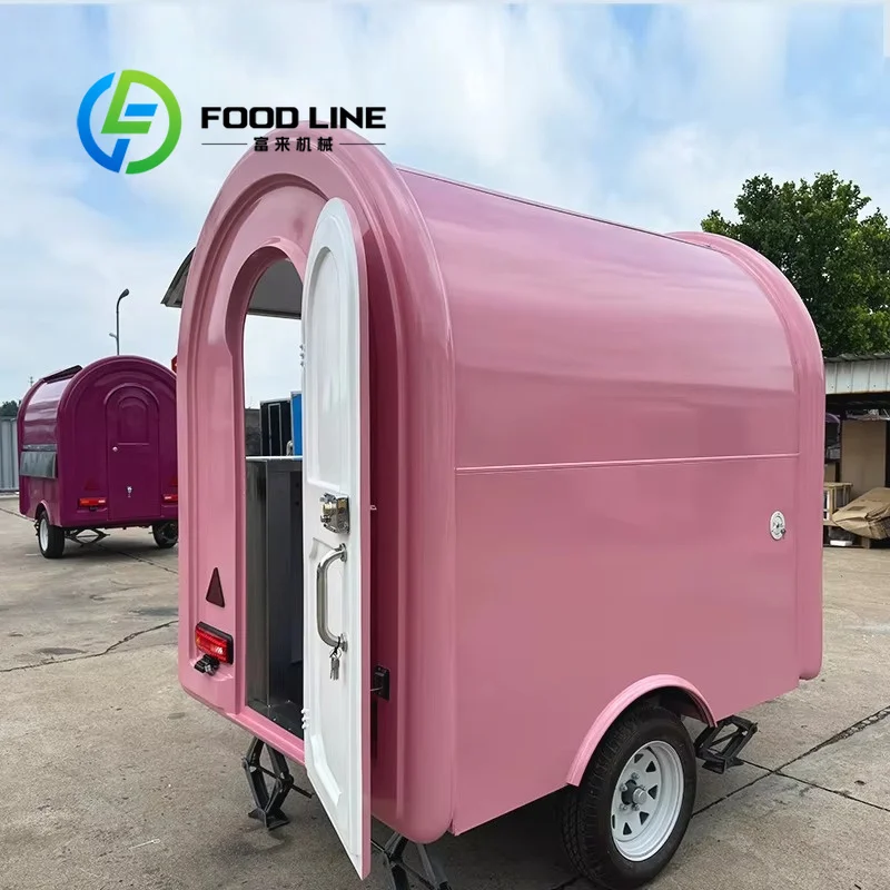Food Trailer, Attractive Round Appearance, Minimal Site Demand, Well‑Planned Inner Space For Commercial Street Stall Service