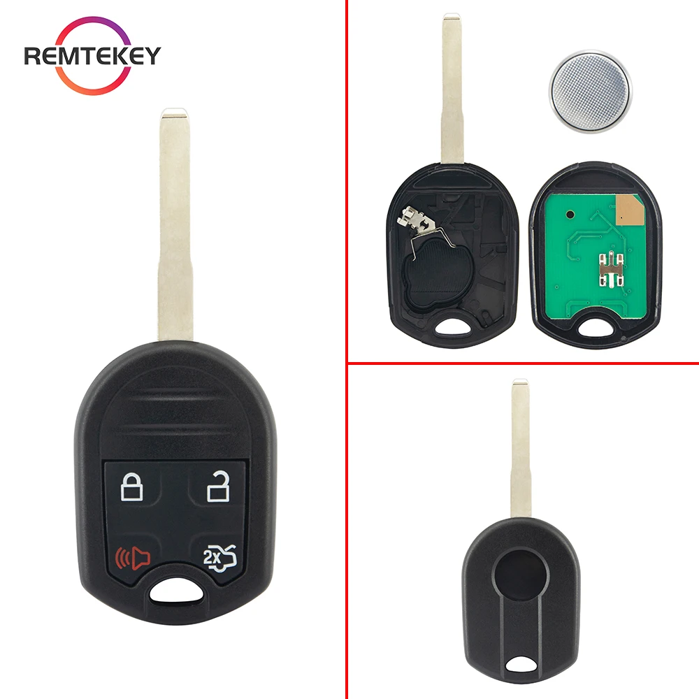 REMTEKEY Remote Car Key Fob 3/4/5 Button 315MHz 4D63 80bit Chip HU101 Blade for Ford Fiesta Escape Focus C-Max Transit Connect