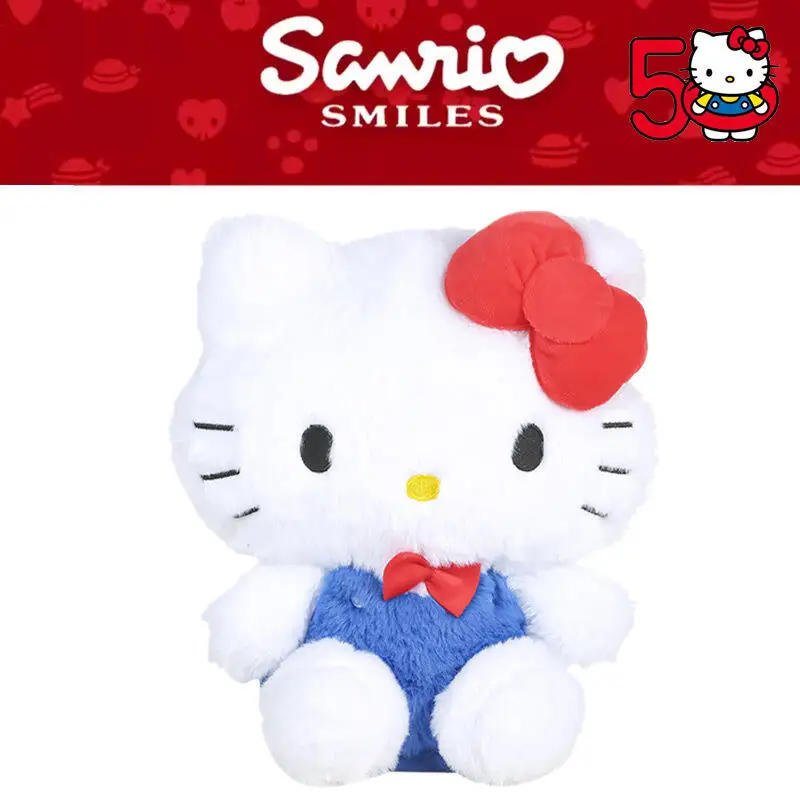 

Милая плюшевая кукла Hello Kitty к 50-летию, высококачественная мультяшная фигурка, идеальный подарок для девочек