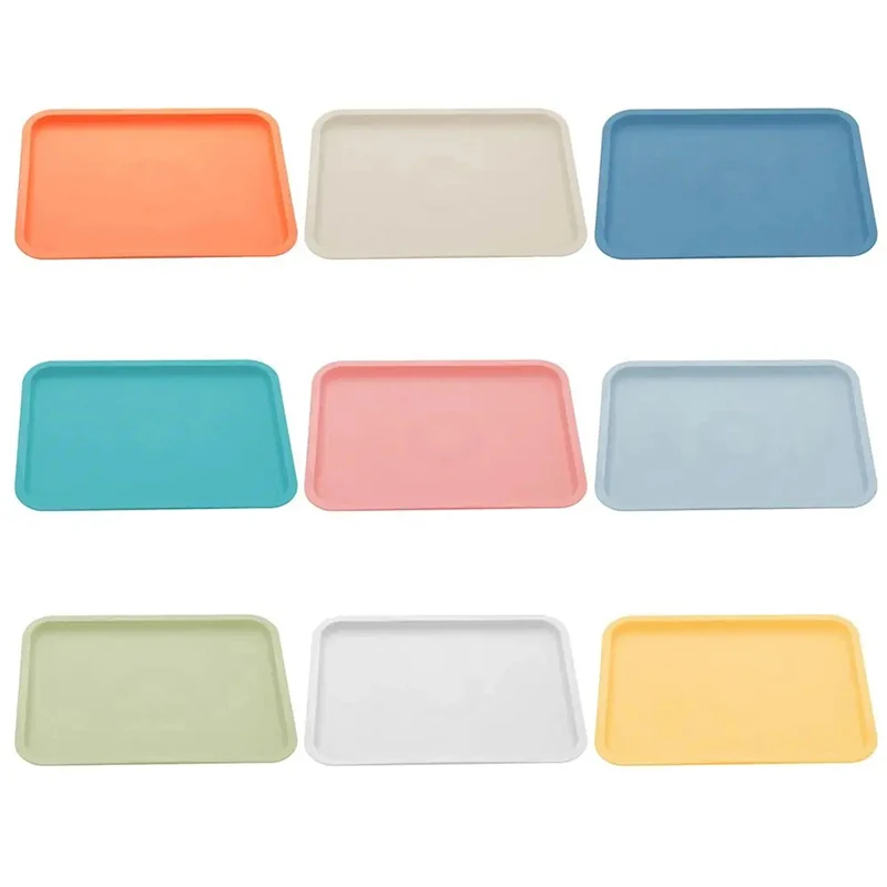 Rectangular Pallet Nordic Plastic Food Serving Tray Multiple Colors Storage Tray Household Kitchen Fruit Dessert Tray