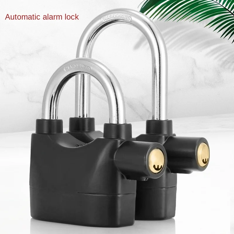 

Full Copper Core Zinc Alloy Motorcycle Long Beam Bicycle Alarm Padlock Anti-Rust Security Lock with 110db Alarm