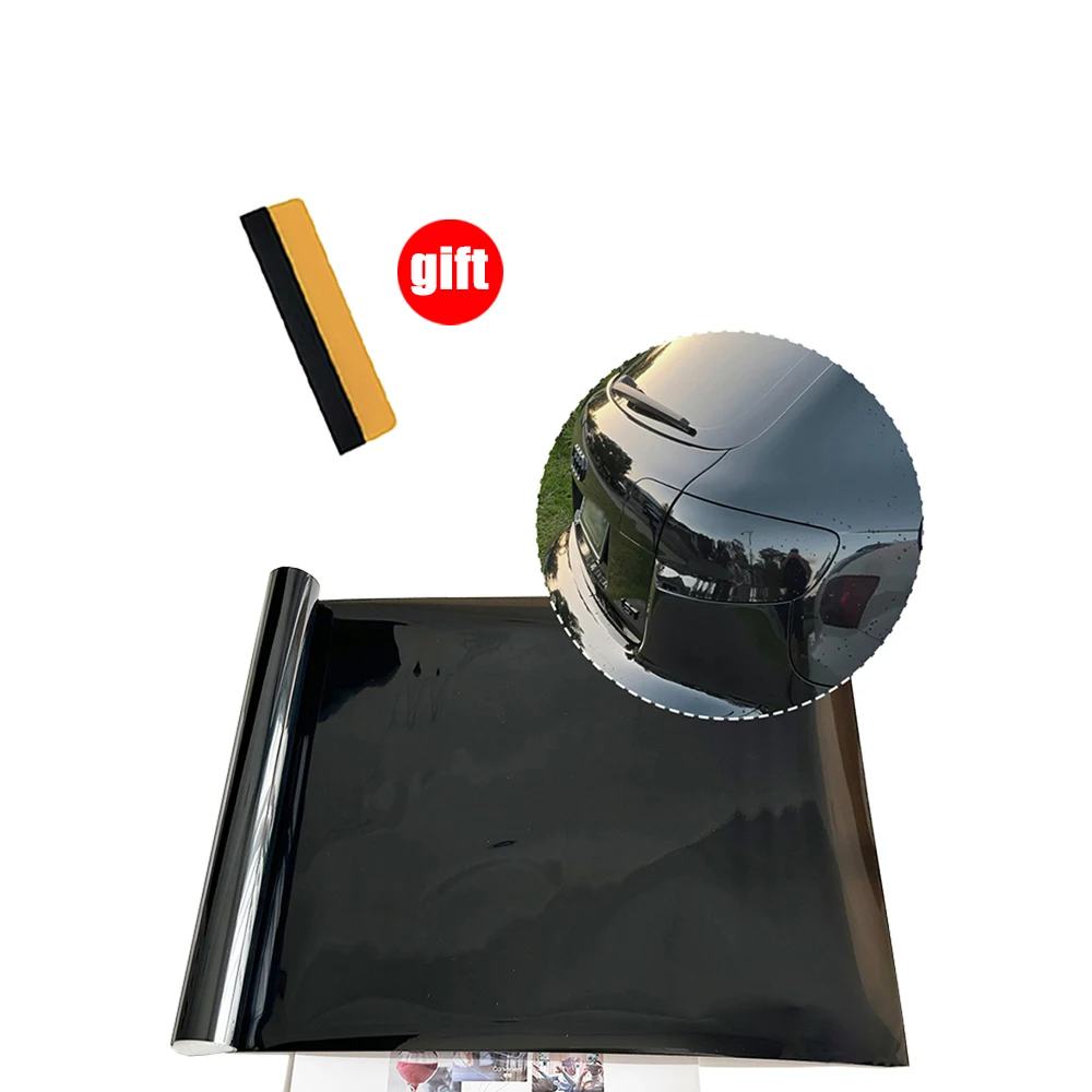 Glänzende Transparente Leichte Schwarze Rauch-PVC-Folie Scheinwerfer- und Rücklicht-Tönungsfolie Abdeckfolie Aufkleber Auto Rückleuchten-Sticker – Detail 20