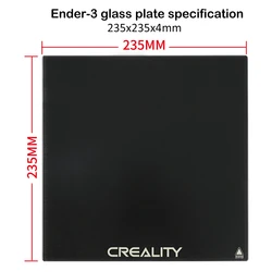 Tempered Glass Plates Kits Heated Bed Build Surface Platform PEI 235X235X4mm For Ender-3 V2/Ender-3 Pro/Ender-5