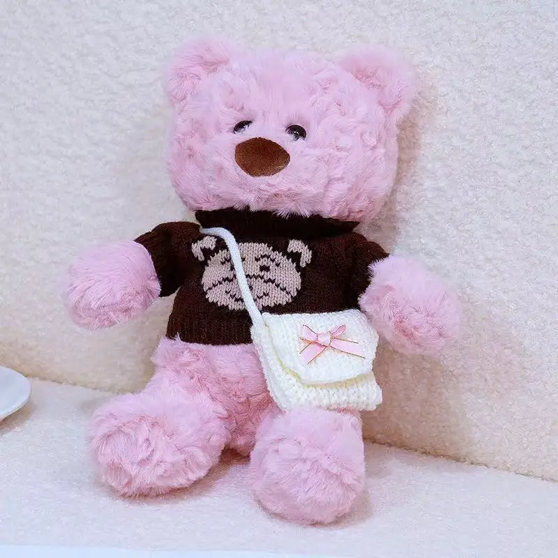 30cm simulação camisola mochila ursinho de pelúcia brinquedo estatueta dos desenhos animados anime bonito travesseiro diversão presente das crianças boneca